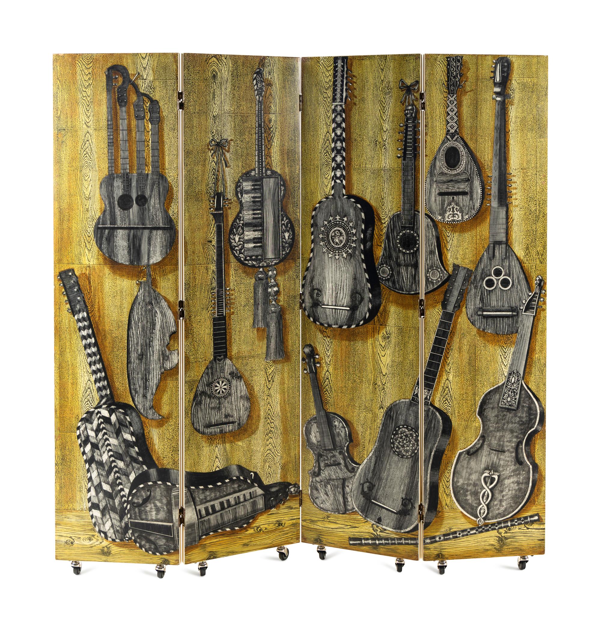 Uccelli Folding Screen, designed c. 1953 Italy