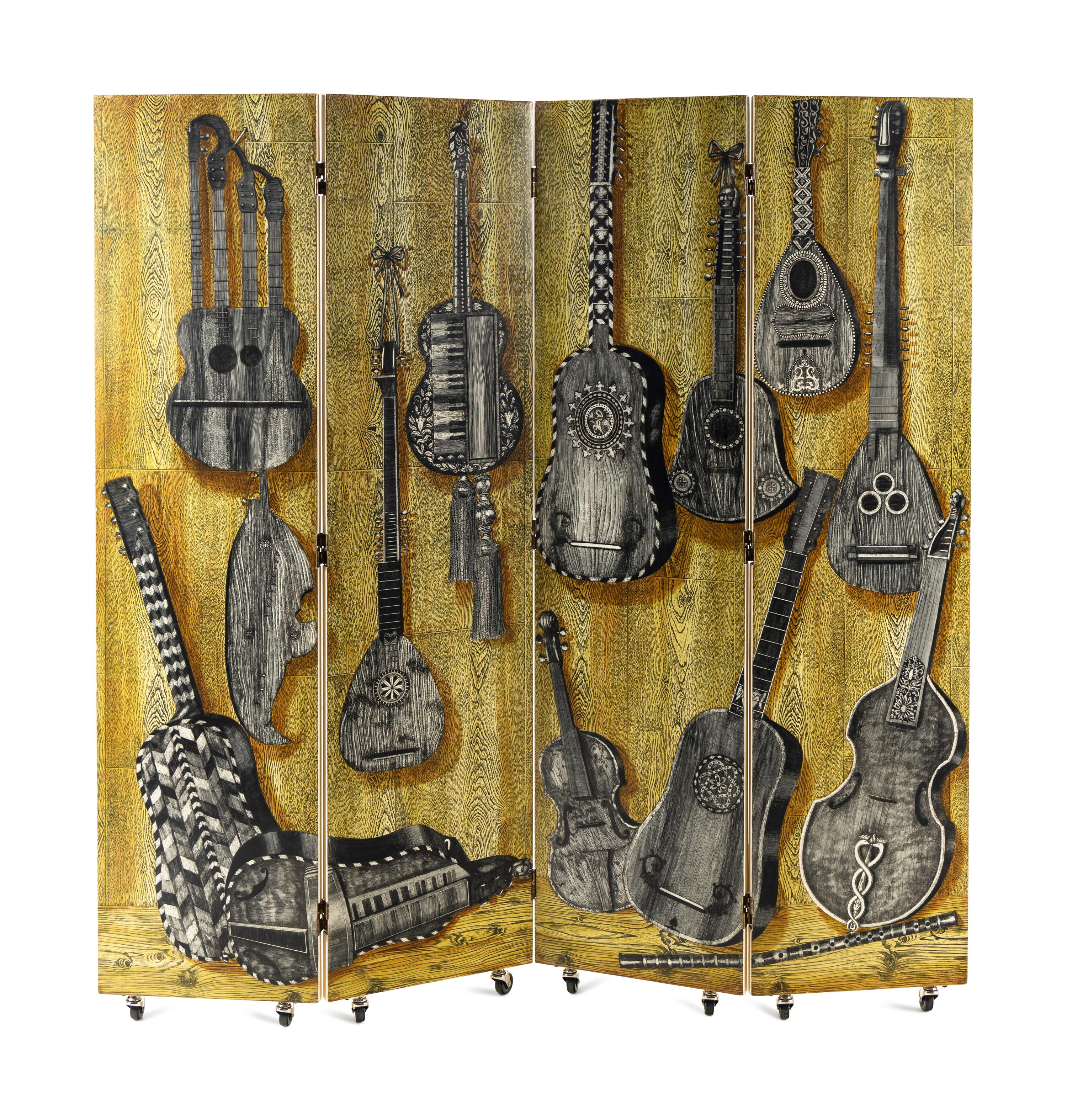 Uccelli Folding Screen, designed c. 1953 Italy