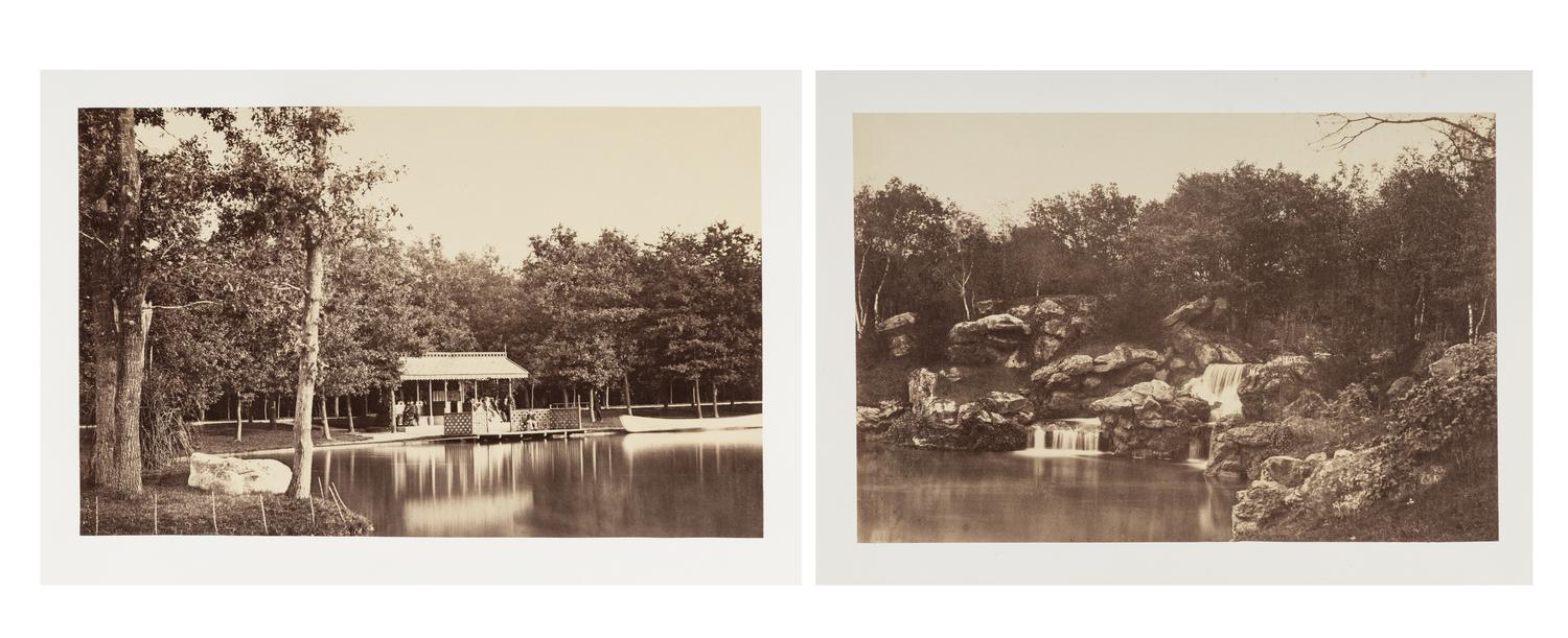MARVILLE, Charles (French, 1813–1879), photog. 2 works from Album du Bois de Boulogne, 1858-1860.