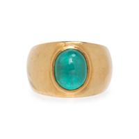 YELLOW GOLD AND EMERALD RING