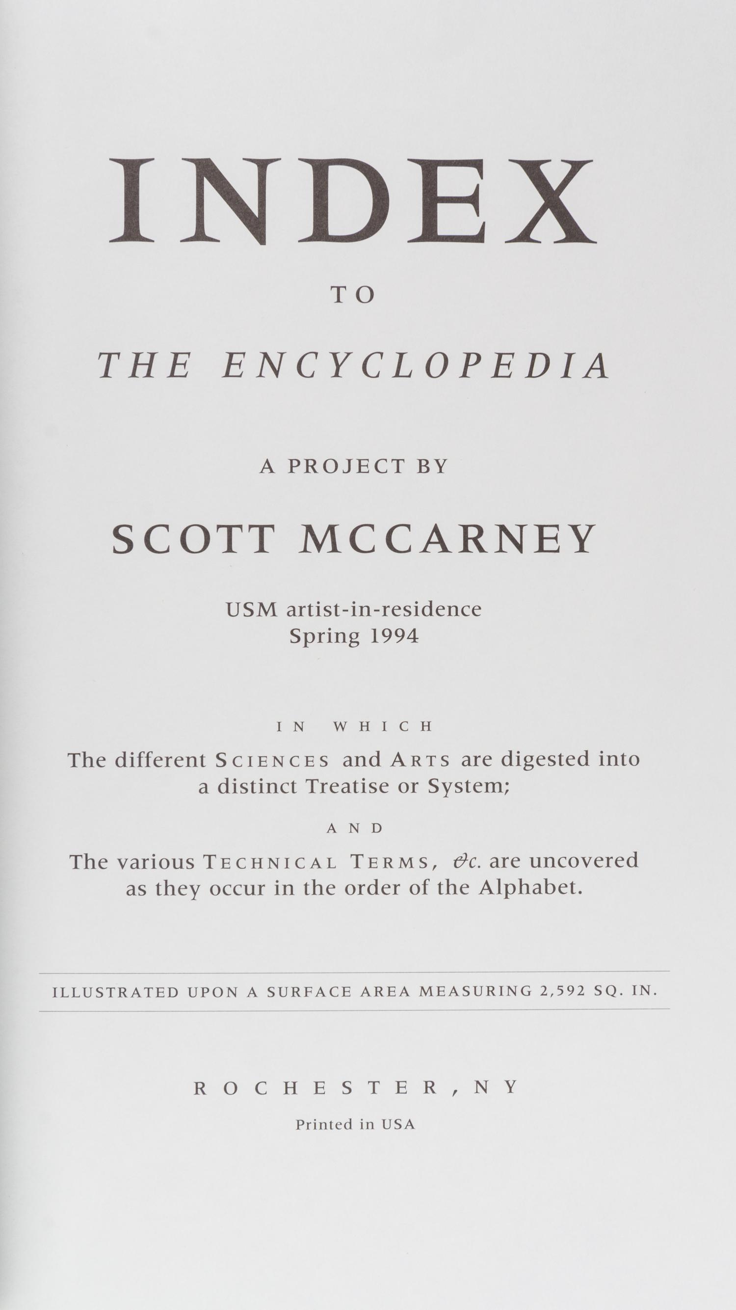 MCCARNEY, SCOTT A group of four works.