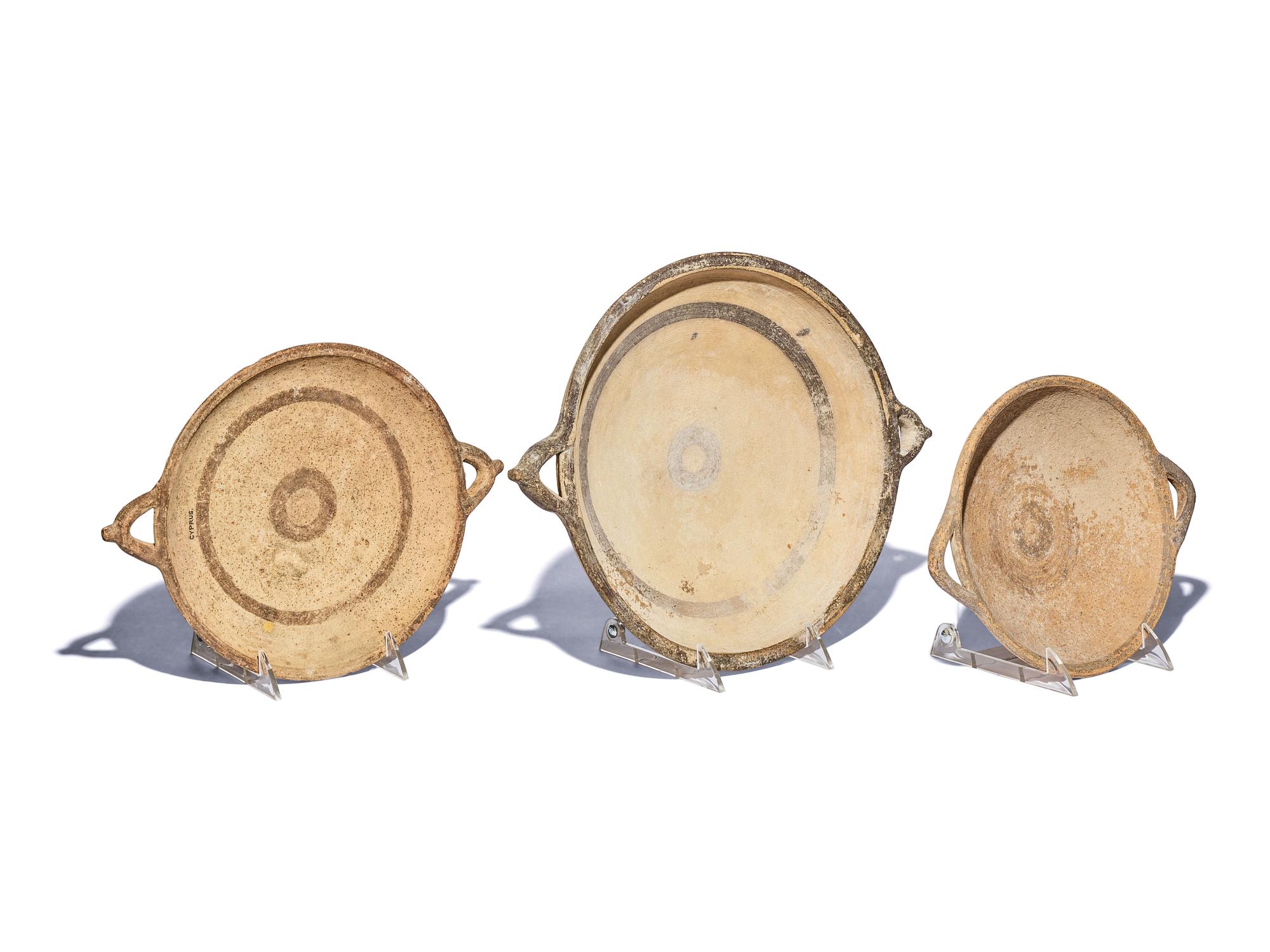 Three Cypriot Bichrome-Ware Dishes