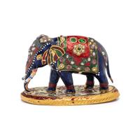 MULTIGEM AND POLYCHROME ENAMEL ELEPHANT