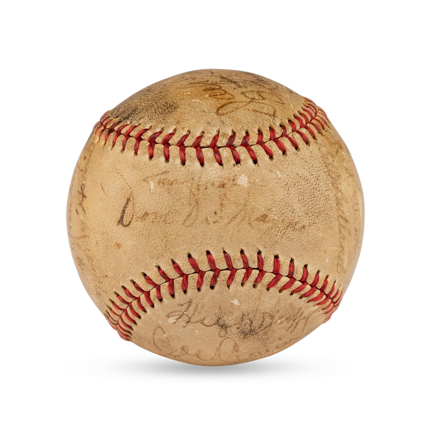 A 1941 Boston Red Sox Team Signed Autograph Baseball Featuring Jimmie Foxx and Ted Williams (Beckett Authentication Services Letter of Authenticity)
