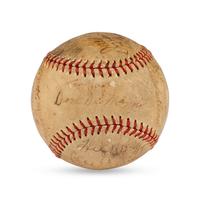 A 1941 Boston Red Sox Team Signed Autograph Baseball Featuring Jimmie Foxx and Ted Williams (Beckett Authentication Services Letter of Authenticity)