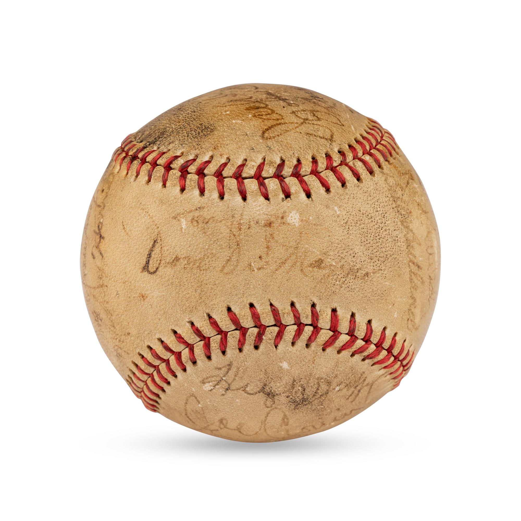 A 1941 Boston Red Sox Team Signed Autograph Baseball Featuring Jimmie Foxx and Ted Williams (Beckett Authentication Services Letter of Authenticity)