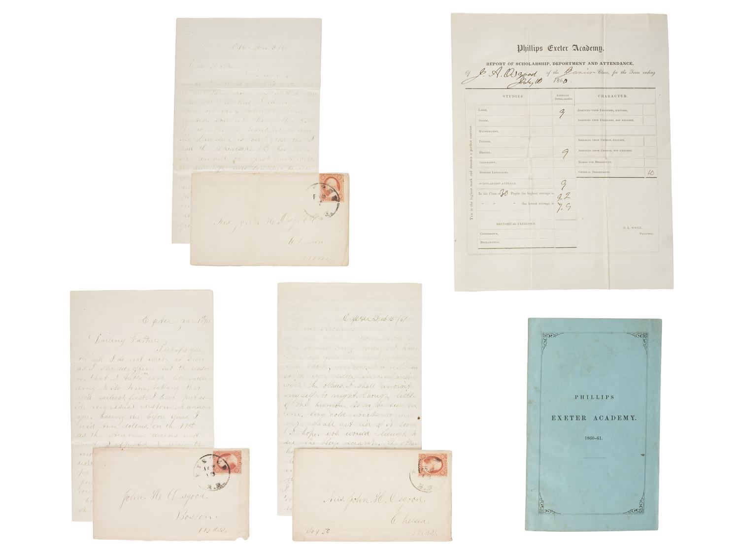 [CIVIL WAR]. Archive attributed to Josiah Alonzo Osgood, 24th and 47th Massachusetts Infantries.