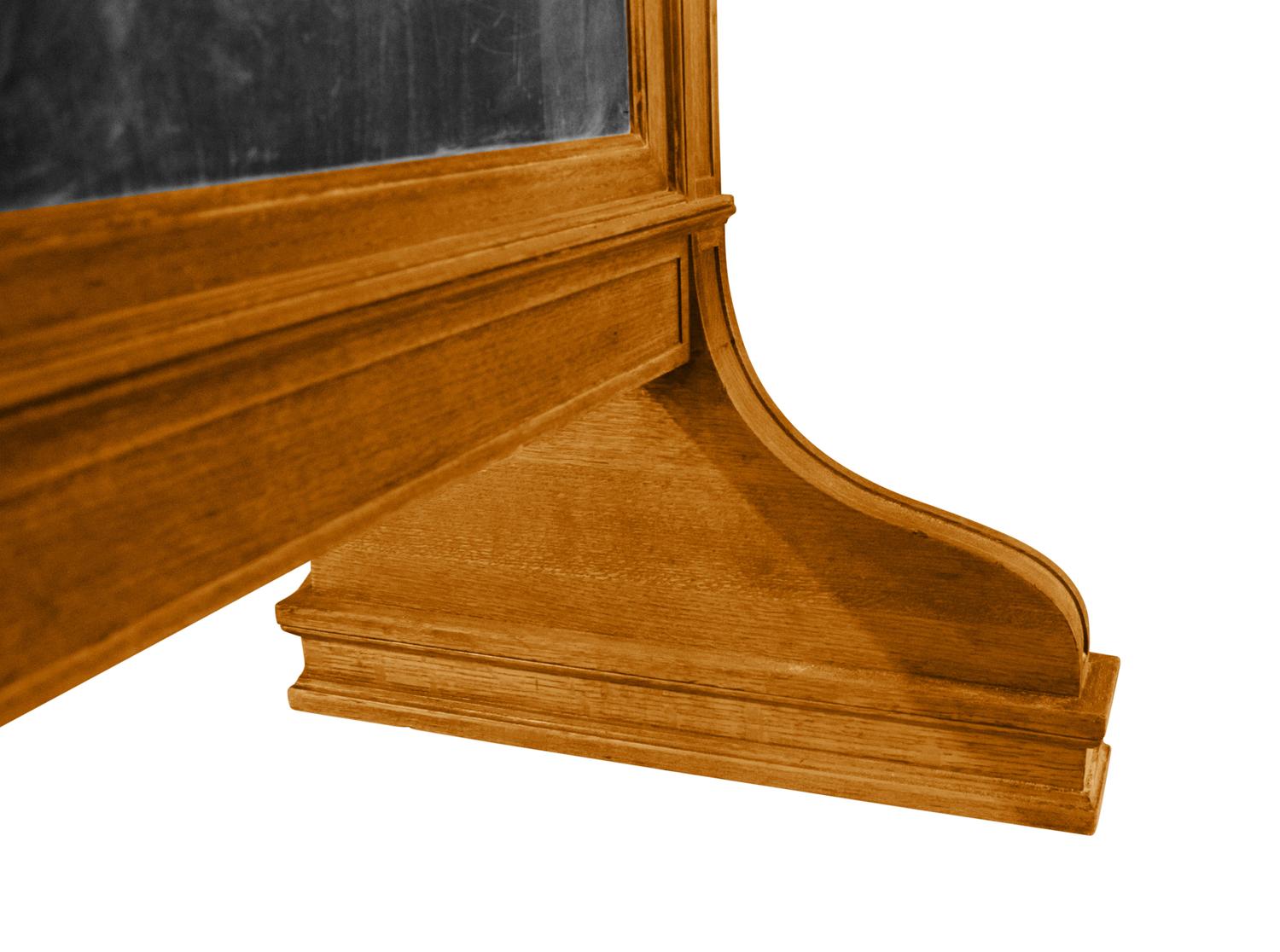A Double-Sided Oak Sign 33.5" W x 25" D x 68.5" H — United States, Early 20th Century
