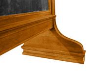 A Double-Sided Oak Sign 33.5" W x 25" D x 68.5" H — United States, Early 20th Century
