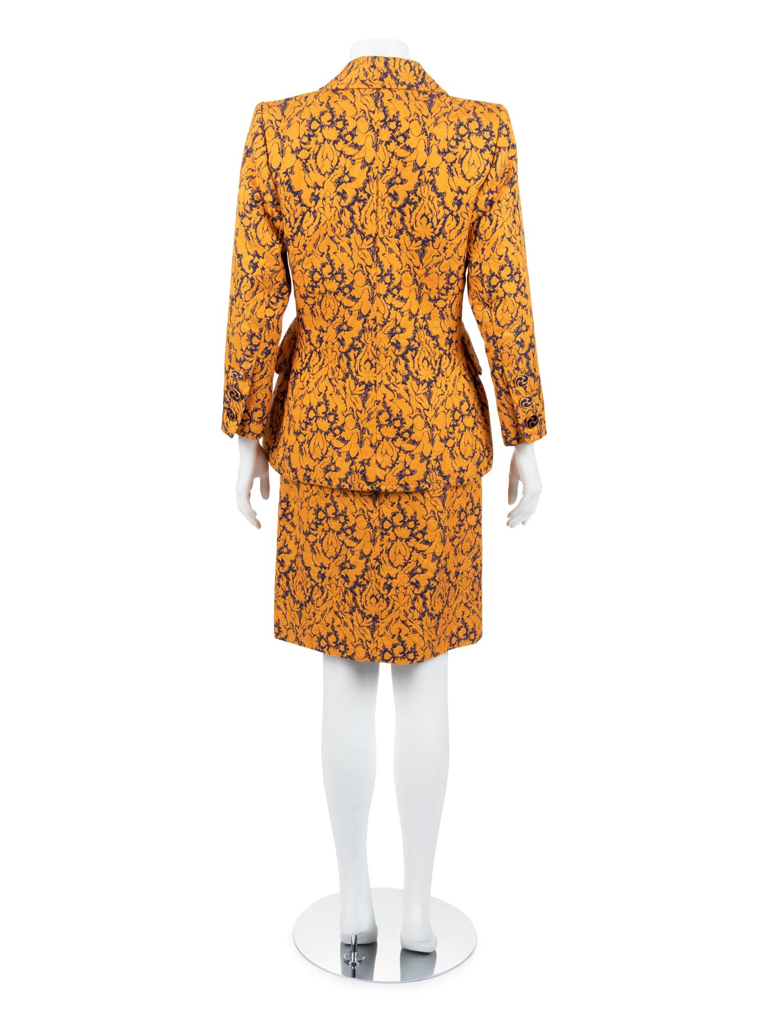Yves Saint Laurent Two-Piece Jacquard Skirt Suit, 1980s