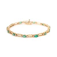 EMERALD AND DIAMOND BRACELET