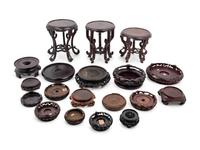 A Group of Forty-Eight Chinese Hardwood Stands