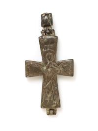 A Byzantine Bronze Reliquary Cross Pendant, 38.80 dwts.