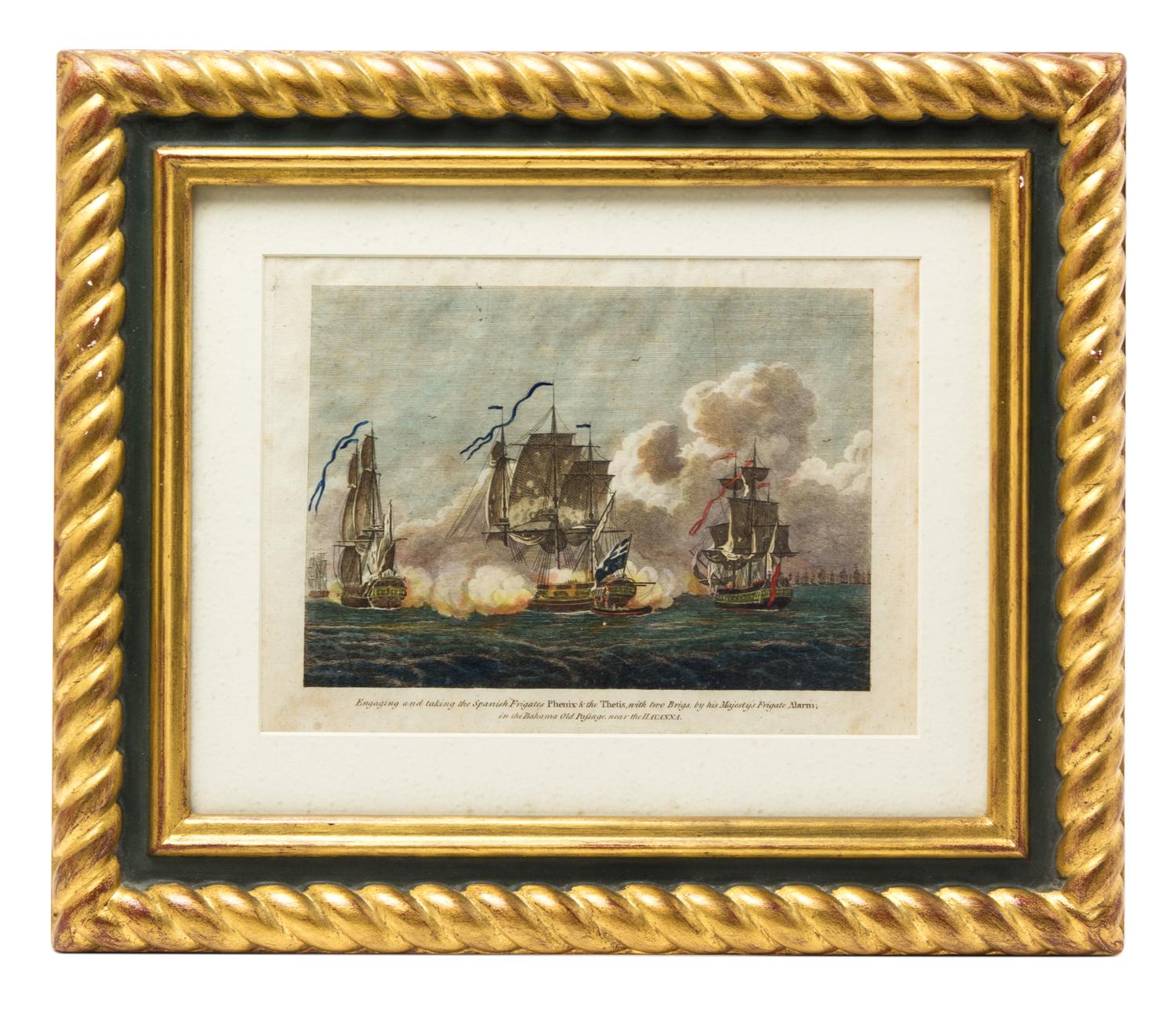 Three English Handcolored Engravings 7 x 9 7/8 inches. — 19TH CENTURY