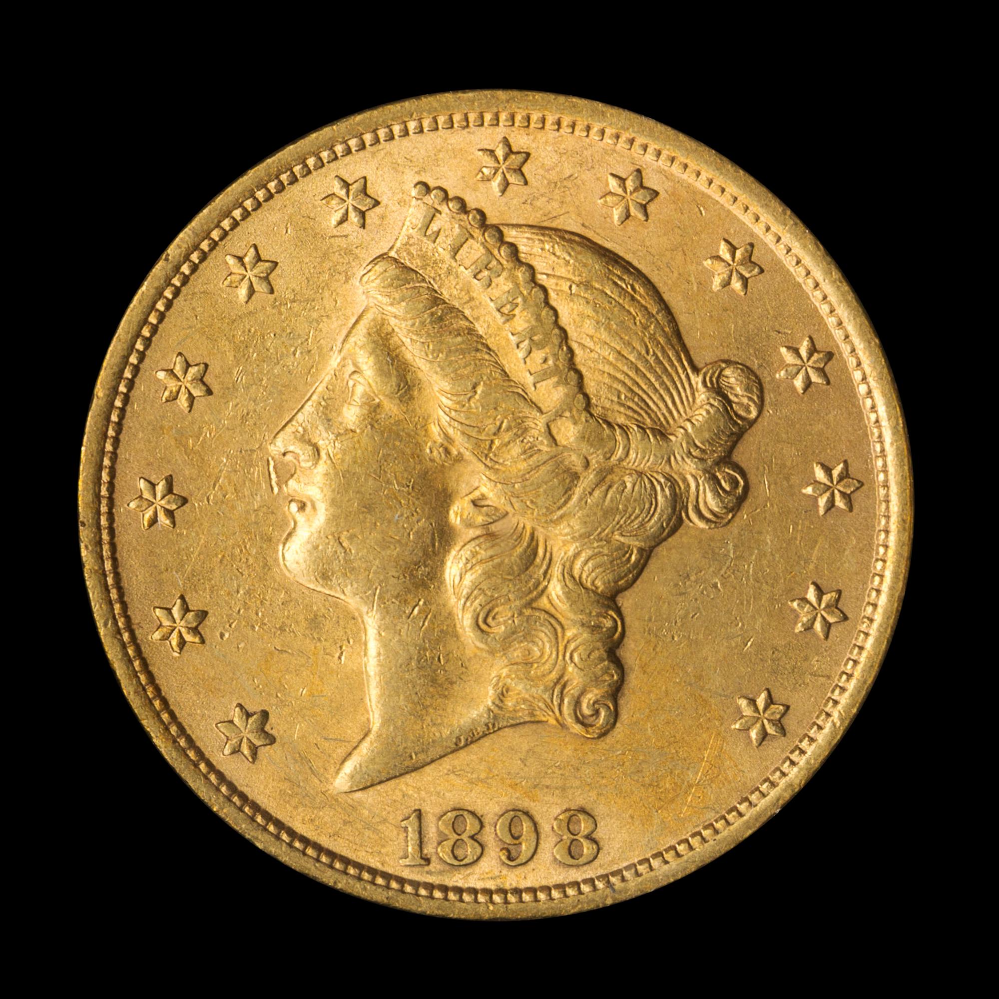 A United States 1898 Liberty Head $20 Gold Coin