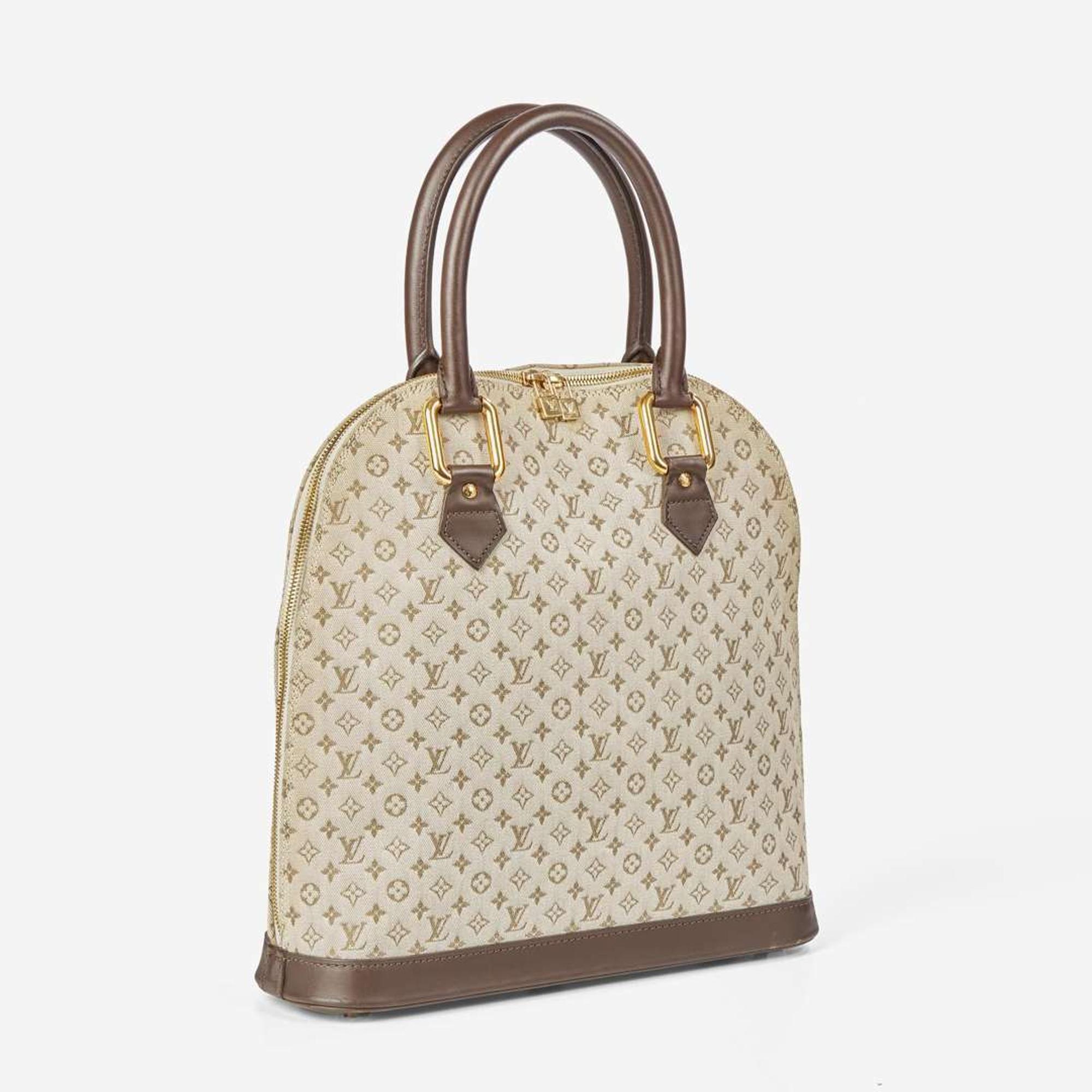 A Louis Vuitton Alma Haut in Khaki Coated Canvas Louis Vuitton