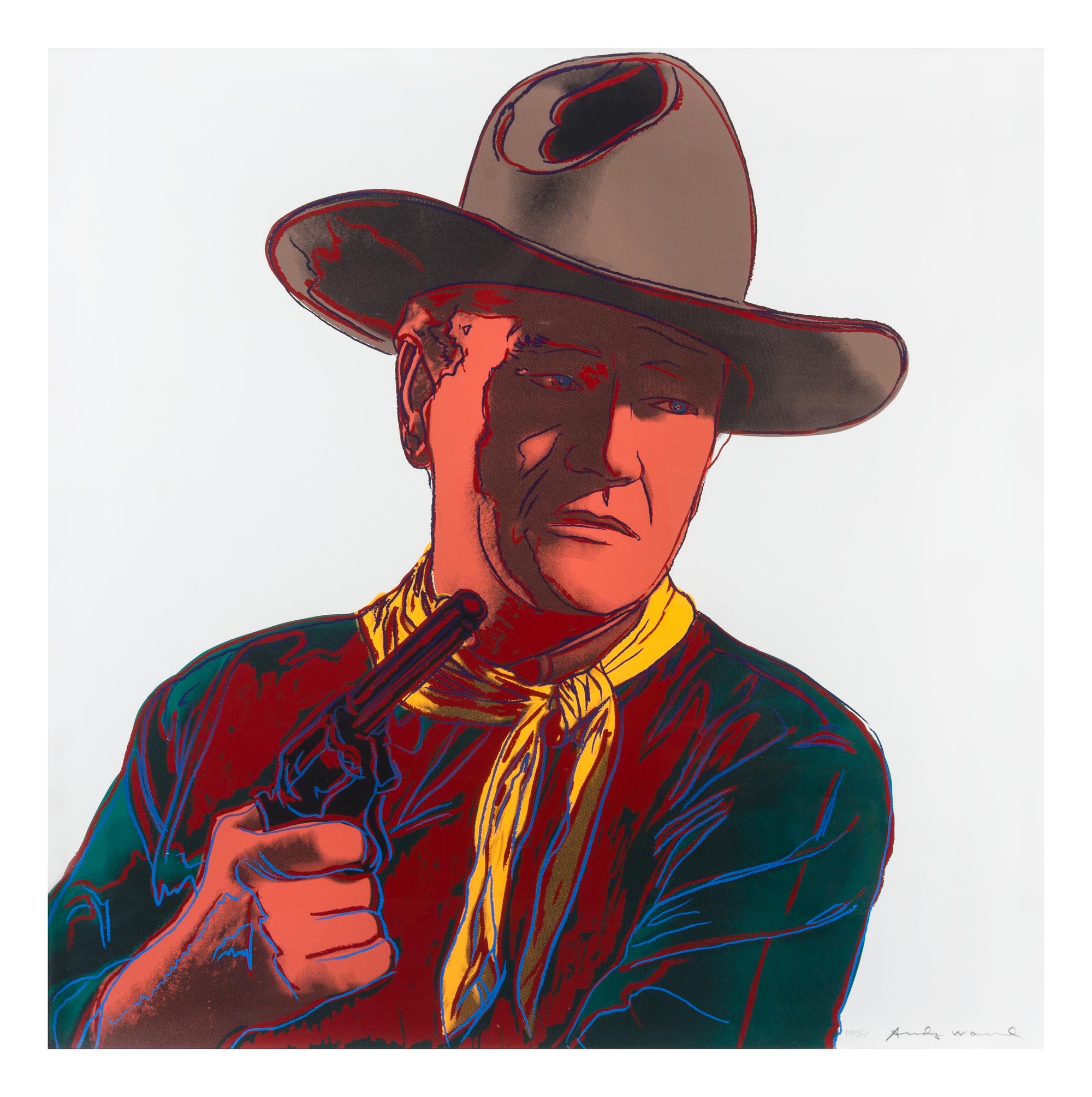 Andy Warhol, (American, 1928-1987), John Wayne (from Cowboys and Indians), 1986