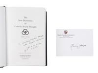 LANGUAGE DWYER, Judith A., editor. The New Dictionary of Catholic Social Thought . [1994]. INSCRIBED BY DWYER TO SECRETARY ALBRIGHT.