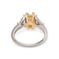 TREATED FANCY INTENSE YELLOW DIAMOND AND DIAMOND RING