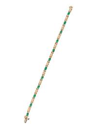 EMERALD AND DIAMOND BRACELET