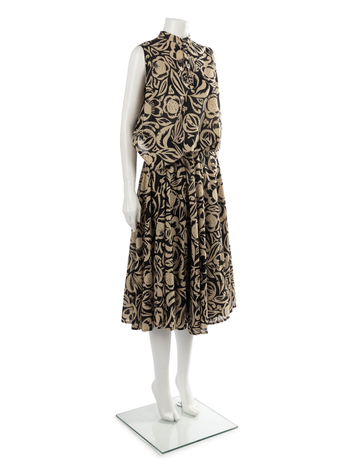 Yohji Yamamoto "Dufy" Floral Print Dress, Fall/Winter 2007