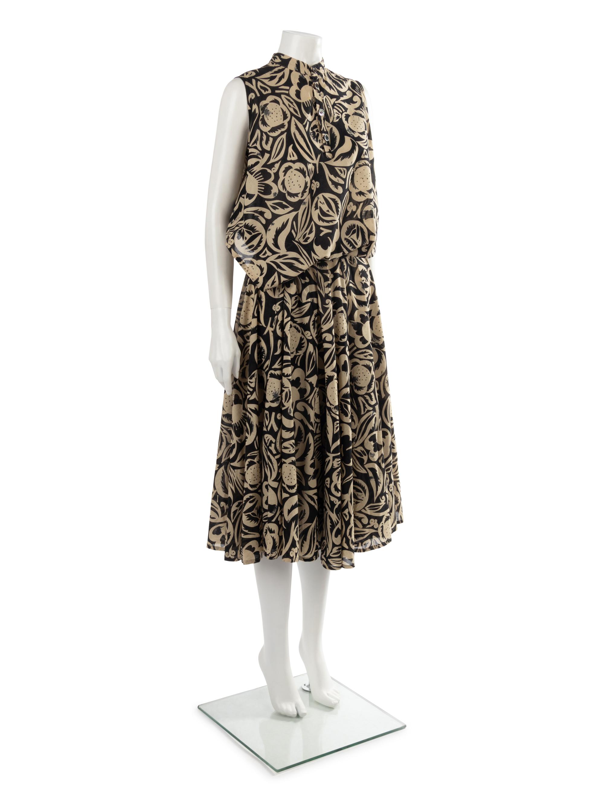 Yohji Yamamoto "Dufy" Floral Print Dress, Fall/Winter 2007