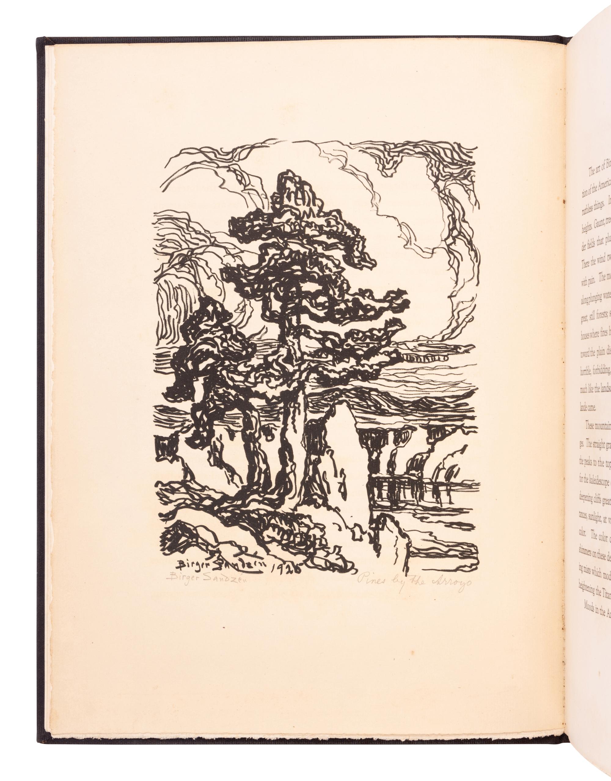 [ARTIST BOOKS]. SANDZEN, Birger (1871-1954). In the Mountains. McPherson, KS: Carl J. Smalley, 1925.