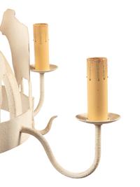 APPROVED FOR DONATION A Whimsical Painted Cut Metal Chandelier