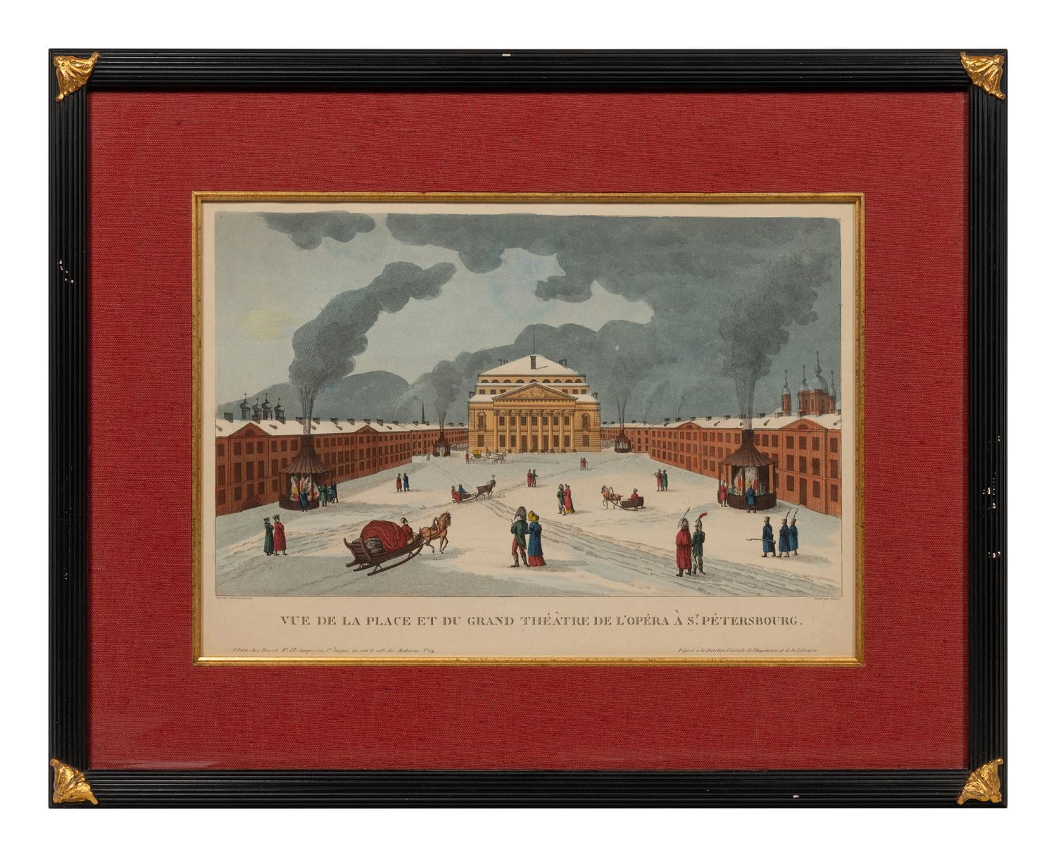 A Hand-Colored Engraving by Frederic Dubois (French, 1770/75-1815) After Courvoisier