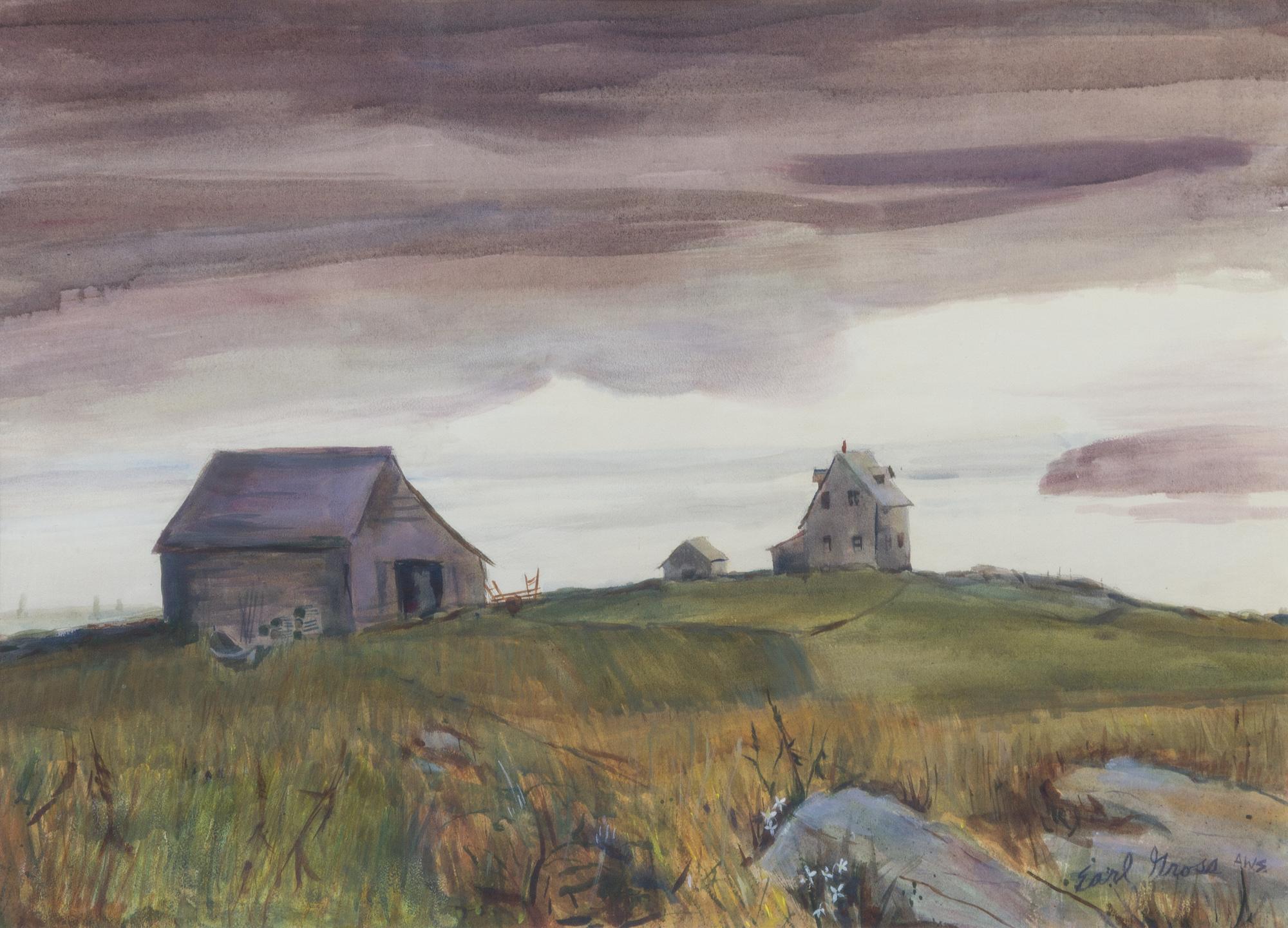 Earl Gross, (American, 1899-1993), Stormy Landscape, c. 1940