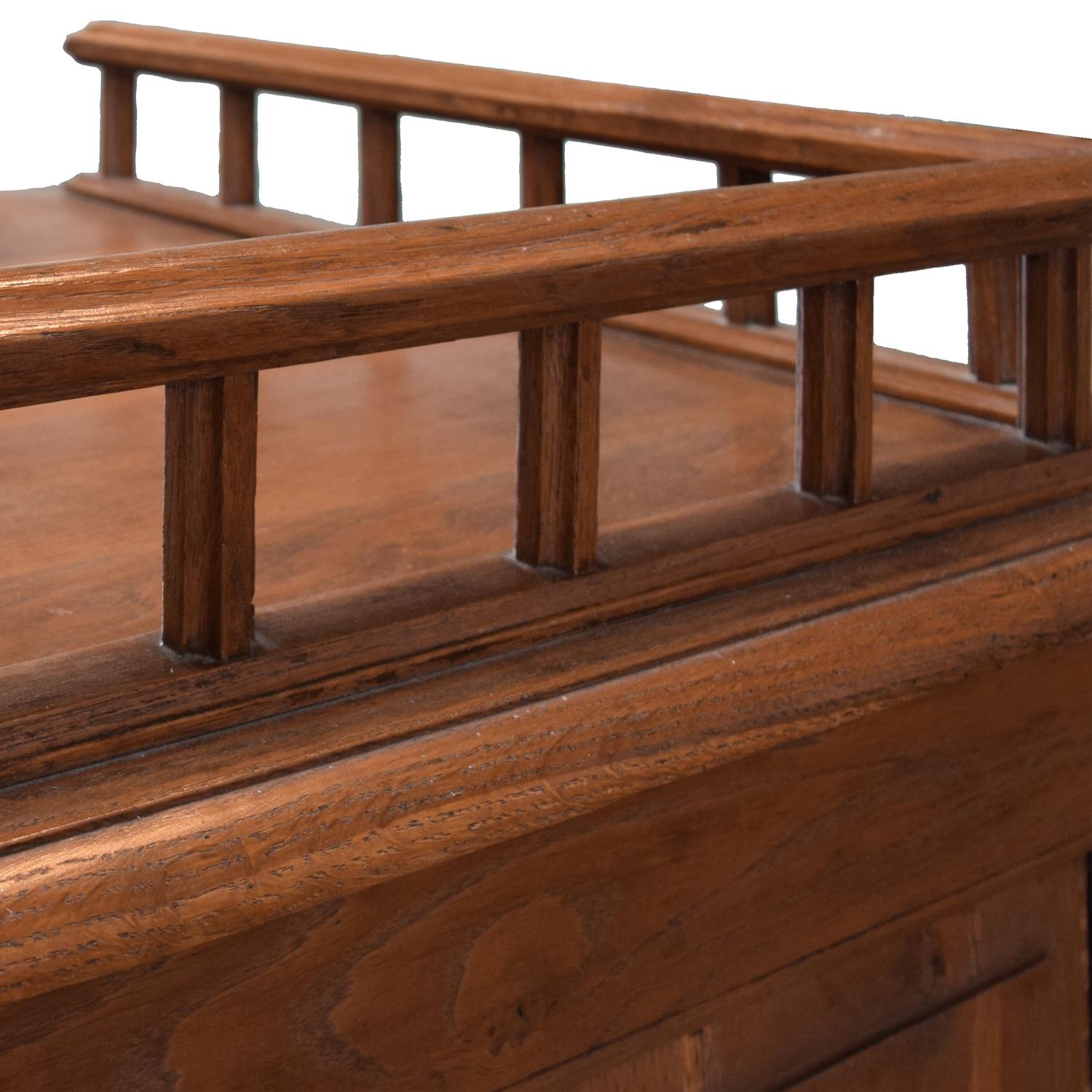 An Oak Shop Counter/Desk 59" W x 29" D x 38" H — France
