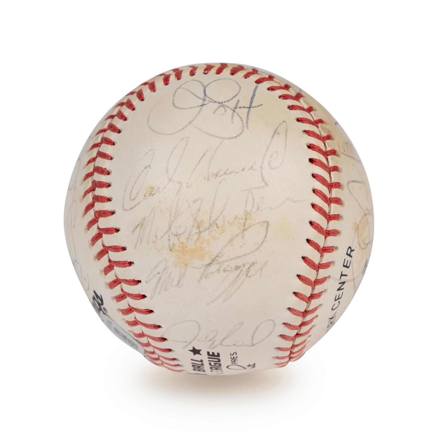 A 1992 Los Angeles Dodgers Team Signed Autograph Baseball - 22 Total With Mike Piazza and Pedro Martinez Rookie Era Signatures (Beckett Authentication Services Letter),