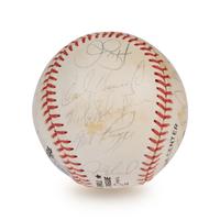 A 1992 Los Angeles Dodgers Team Signed Autograph Baseball - 22 Total With Mike Piazza and Pedro Martinez Rookie Era Signatures (Beckett Authentication Services Letter),