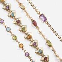 A Collection of Yellow Gold and Gemstone Jewelry