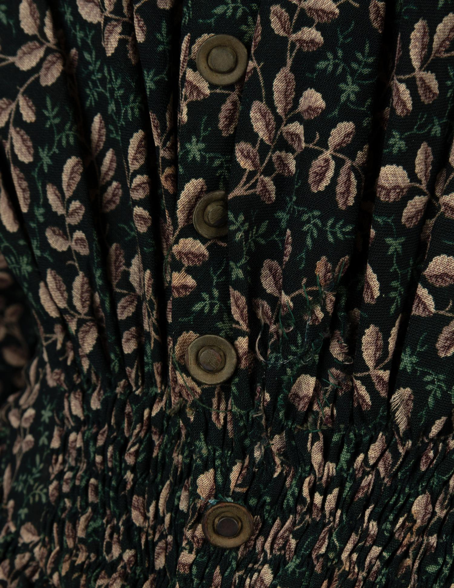 Printed Wool Day Dress, 1840s