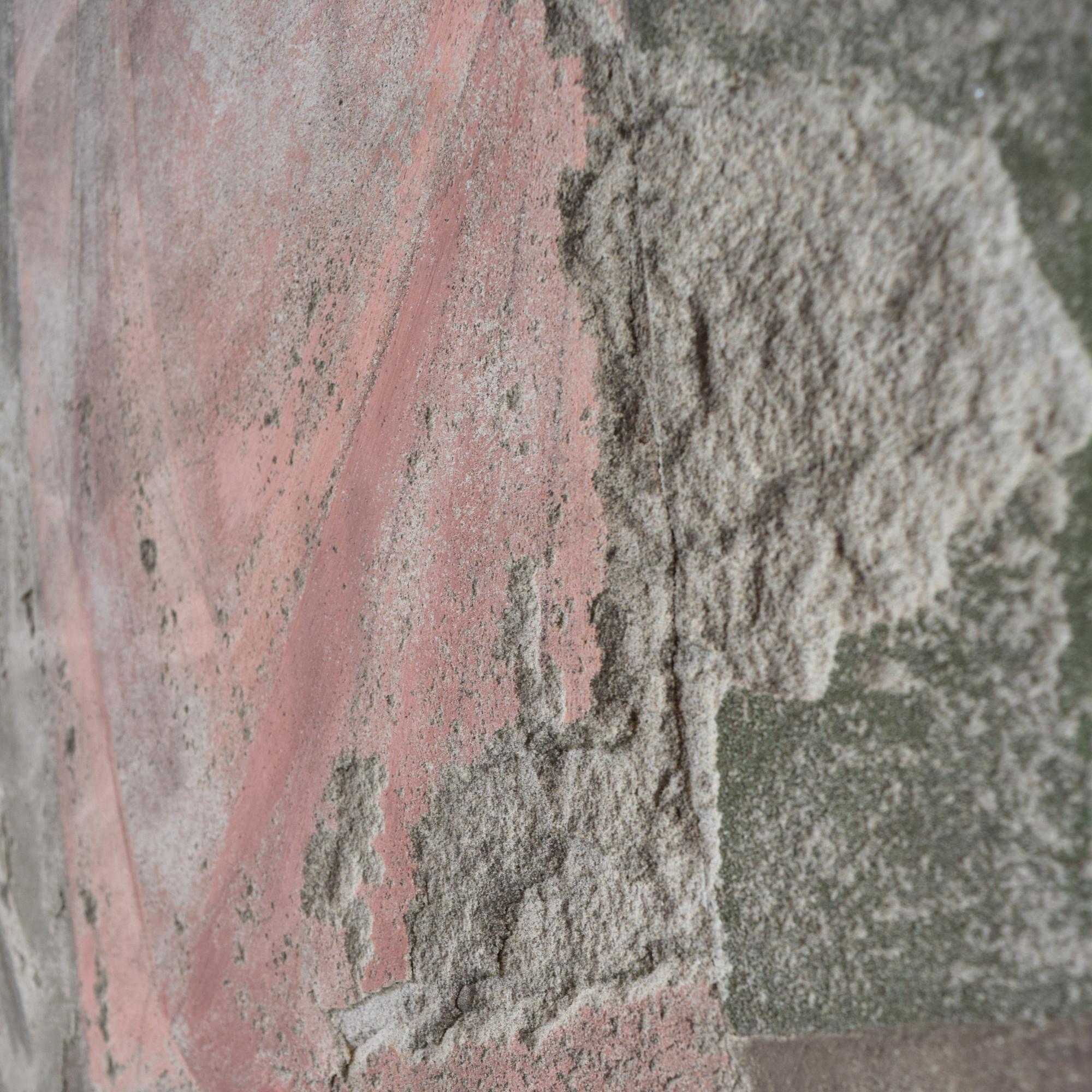 A Painted Fresco with the Angel Gabriel 44" W x 4" D x 64" H — Italy, Circa 1820
