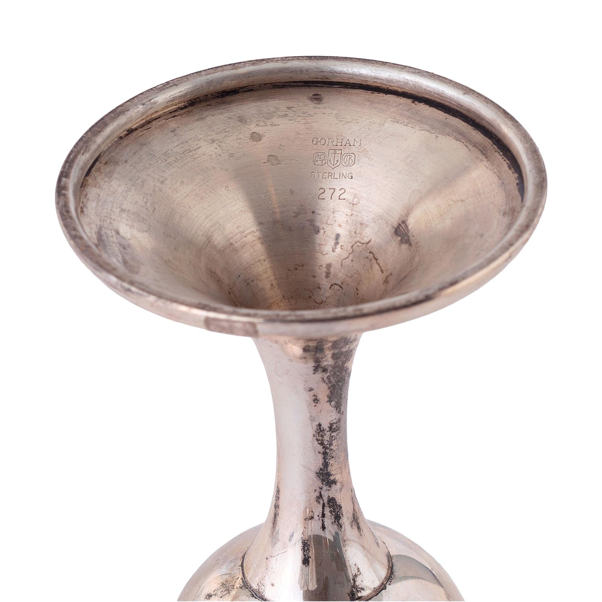 Four Gorham Silver Goblets