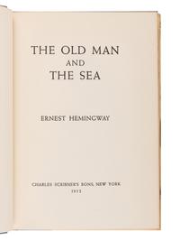 HEMINGWAY, Ernest (1899-1961). The Old Man and The Sea . New York: Charles Scribner’s Sons, 1952.