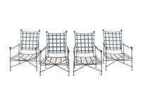 A Painted Steel Patio Furniture Suite