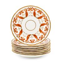 A Set of Eight Staffordshire Porcelain Plates