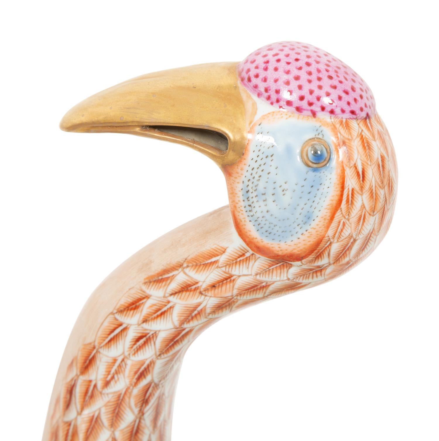 A Pair of Chinese Export Porcelain Crane-Form Tureens