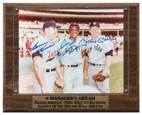A Harmon Killebrew, Willie Mays and Mickey Mantle Autographed Photo Photo 8 x 10 inches.