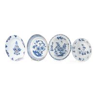 A Collection of Four Delft Blue and White Decorated Articles