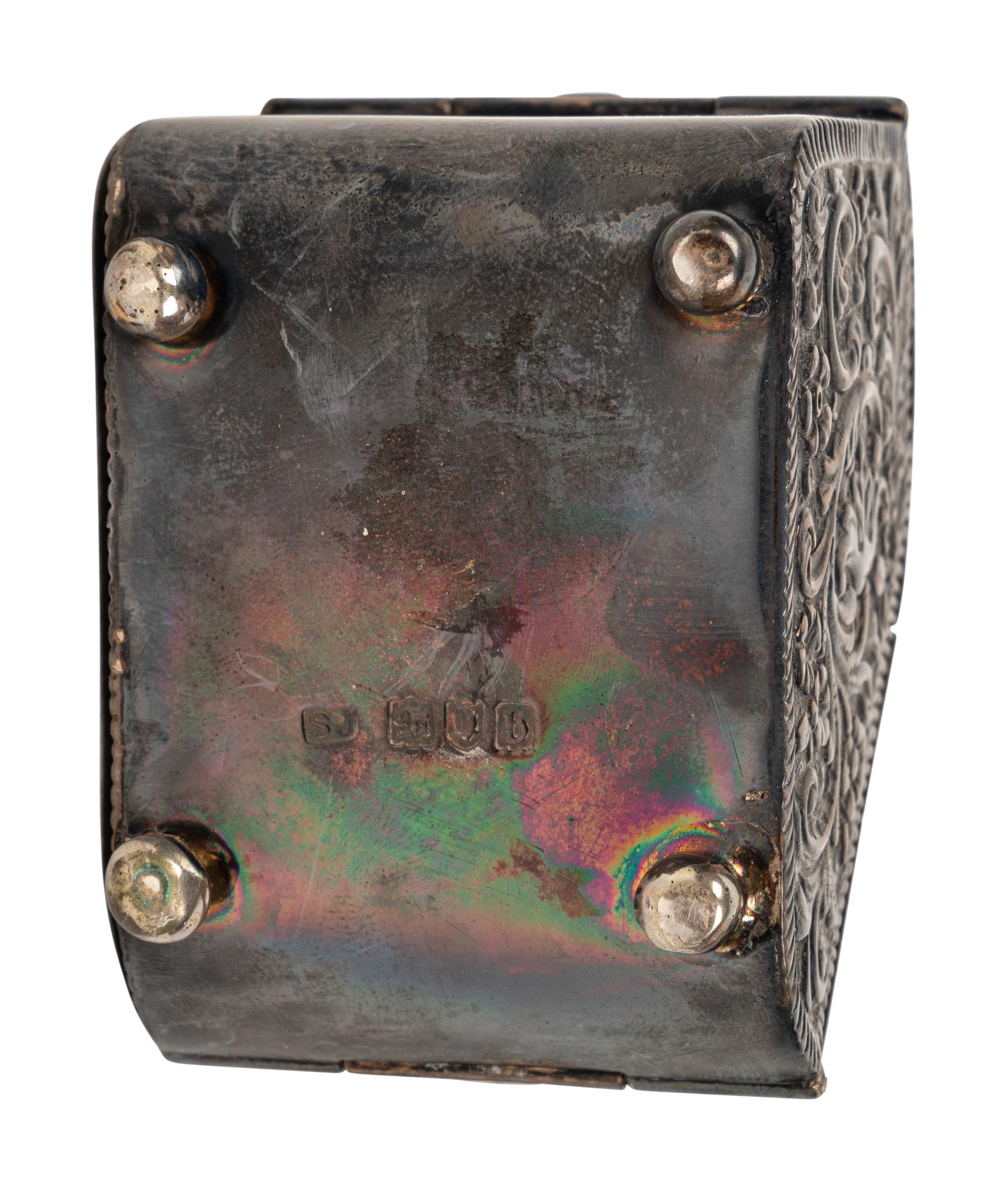Two Piano-Form Inkwells and an English Silver Letterbox Inkwell