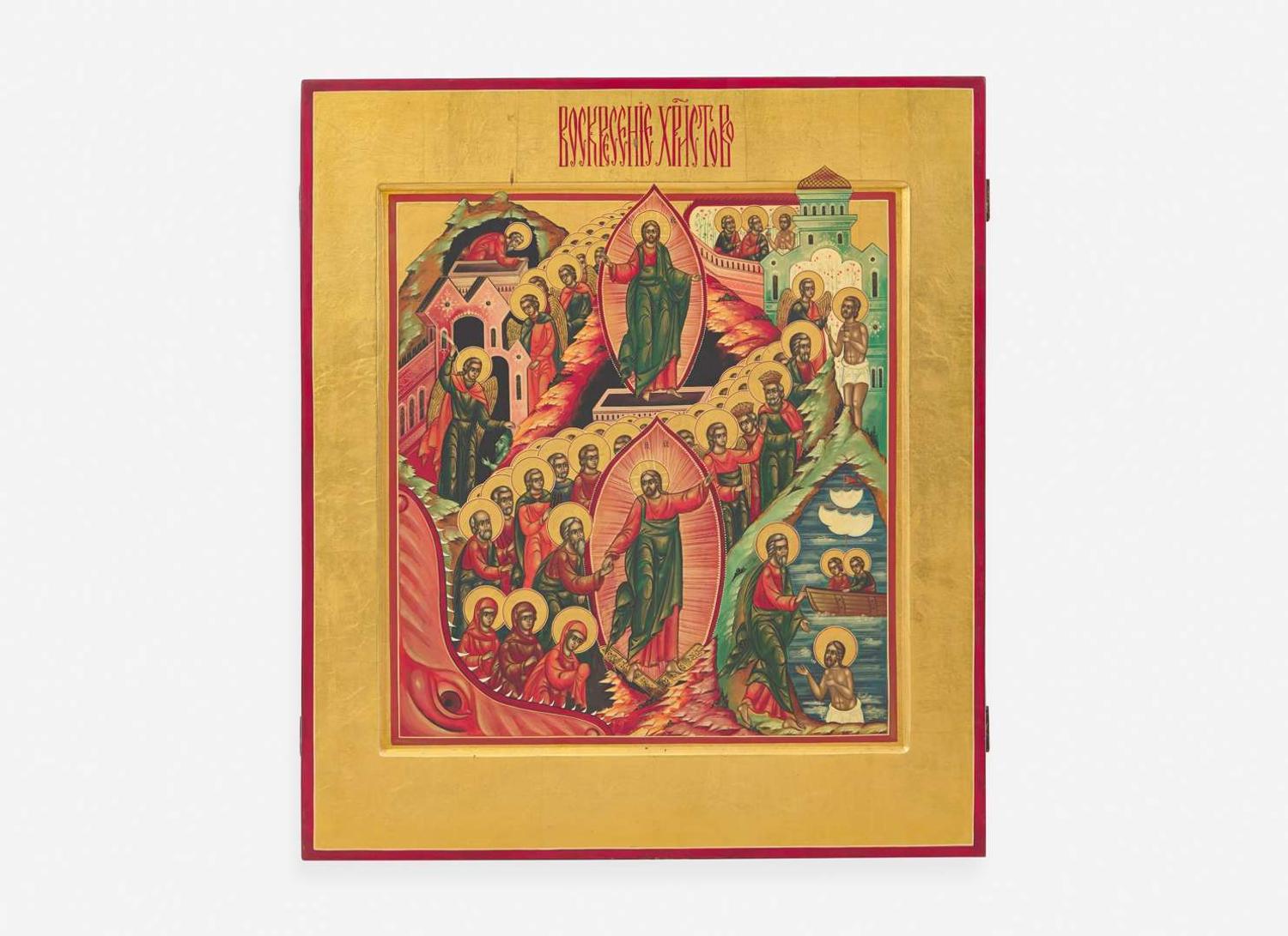 A Russian Icon of the Resurrection of Christ, modern