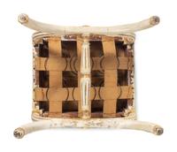 A North European Neoclassical Painted and Parcel-Gilt Stool