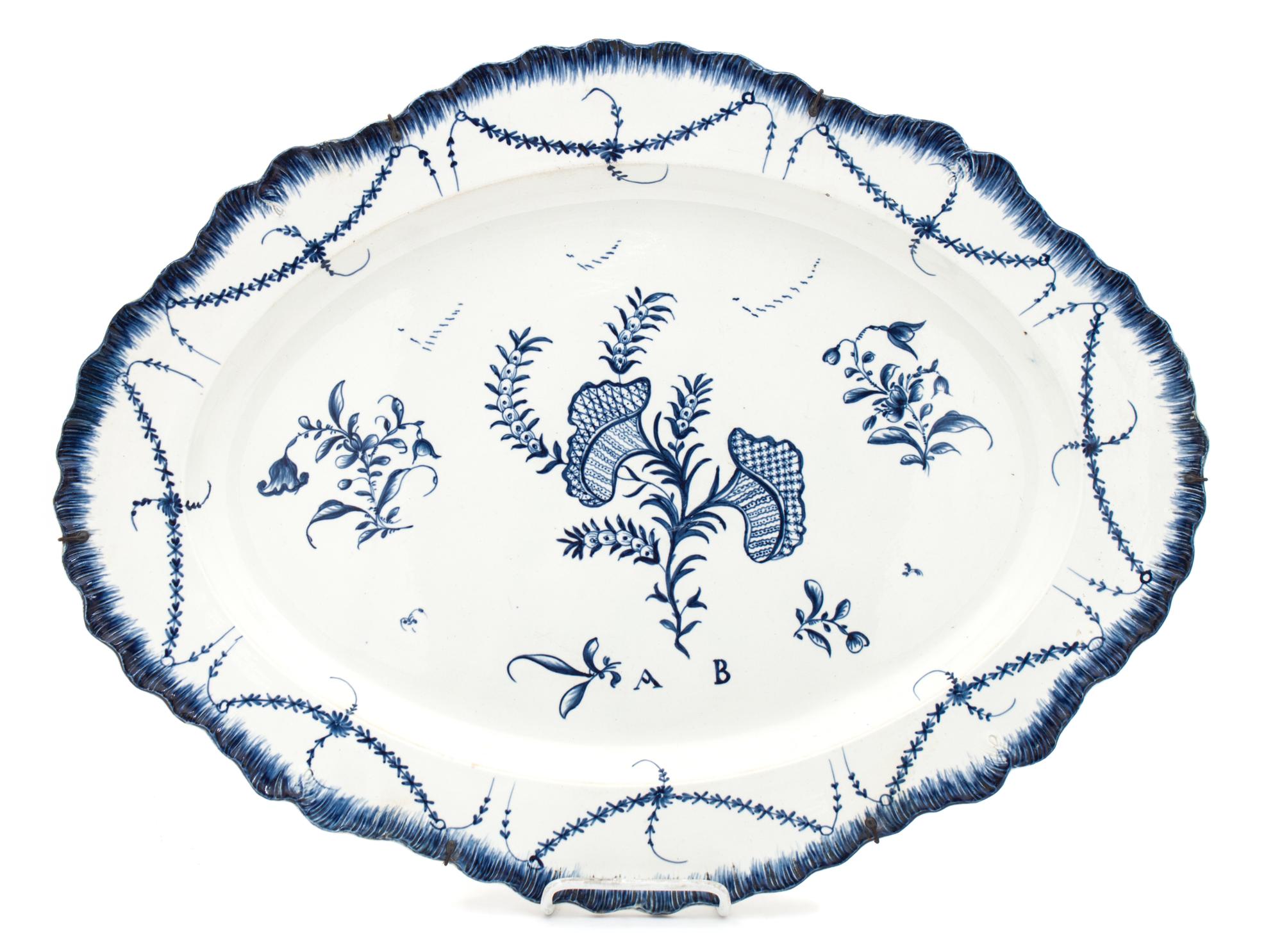 A Pearlware Serving Platter Length 21 1/2 inches. — PROBABLY JOHN TURNER OF LANE END