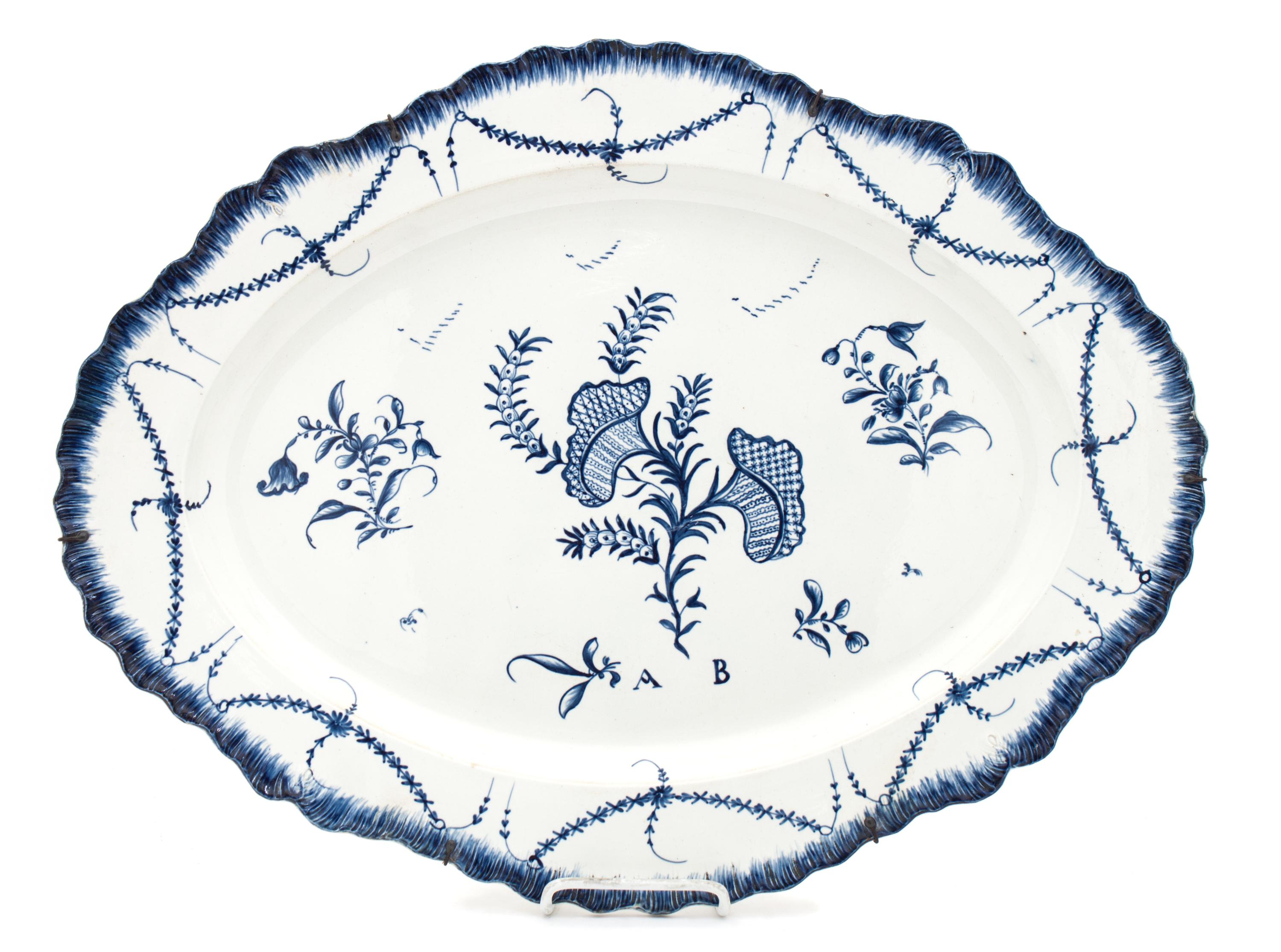 A Pearlware Serving Platter Length 21 1/2 inches. — PROBABLY JOHN TURNER OF LANE END