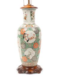 A Chinese Famille Verte Porcelain Vase