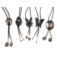 Navajo and Zuni Silver Bolo Ties